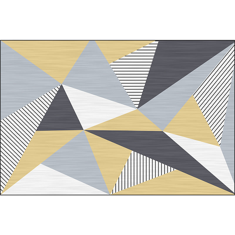 Colorful Bedroom Rug Modern Color Block Triangle Stripe Pattern Area Rug Polyester Machine Washable Carpet Clearhalo 'Area Rug' 'Modern' 'Rugs' Rug' 1580388