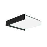 Black Square Flush Light with Acrylic Shade Contemporary Simple Metal LED Bedroom Ceiling Light Fixture in Warm/White, 16"/19.5" Wide Clearhalo 'Ceiling Lights' 'Close To Ceiling Lights' 'Close to ceiling' 'Flush mount' Lighting' 158319