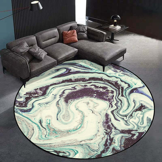 Teal Bedroom Rug Modern Abstract Marble Pattern Area Rug Polyester Machine Washable Stain-Resistant Carpet Purple Clearhalo 'Area Rug' 'Modern' 'Rugs' Rug' 1583689