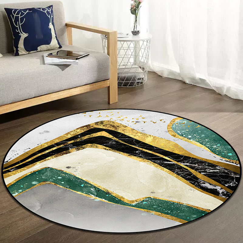 Novelty Modern Rug Colorful Abstract Painting Bird Pattern Rug Polyester Washable Anti-Slip Carpet for Home Decoration Clearhalo 'Area Rug' 'Modern' 'Rugs' Rug' 1583757