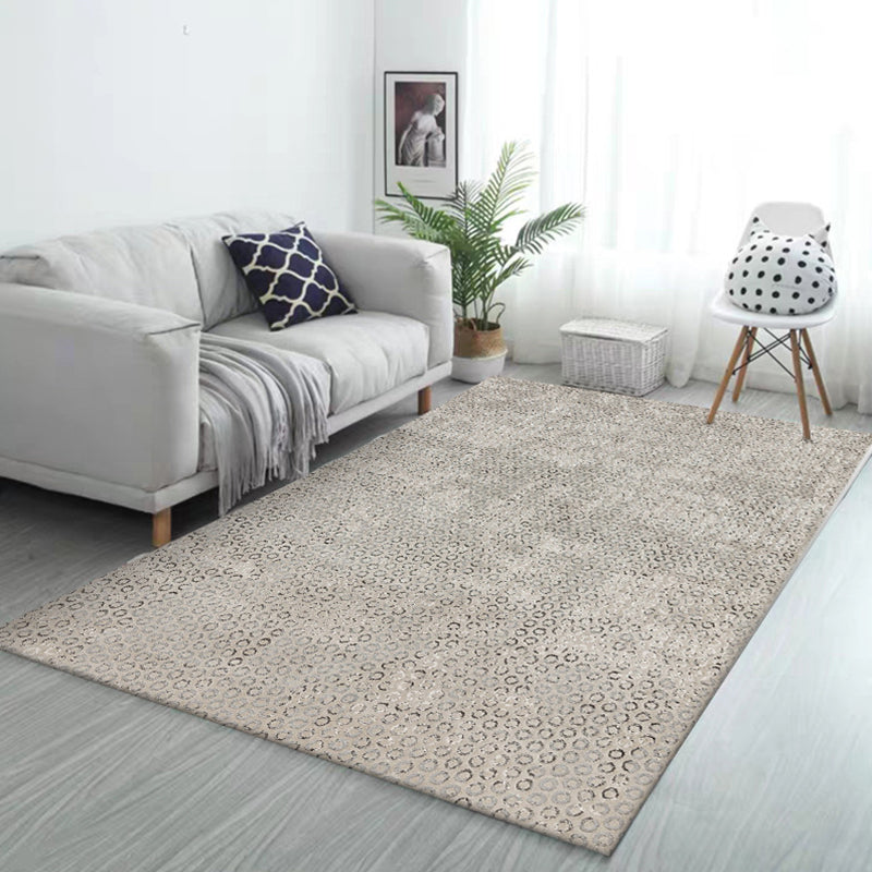 Modern Living Room Rug in Grey Abstract Circle Print Rug Polyester Washable Stain-Resistant Area Rug Clearhalo 'Area Rug' 'Modern' 'Rugs' Rug' 1583838
