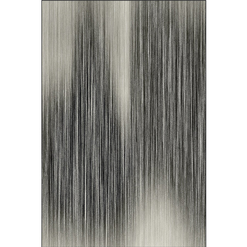 Black and White Bedroom Rug Modern Abstract Pinstripe Pattern Area Rug Polyester Anti-Slip Backing Washable Carpet Clearhalo 'Area Rug' 'Modern' 'Rugs' Rug' 1583967