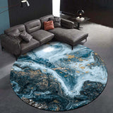 Simple Modern Rug in Blue and Black Abstract Marble Pattern Rug Polyester Washable Carpet for Home Decoration Blue Clearhalo 'Area Rug' 'Modern' 'Rugs' Rug' 1583980