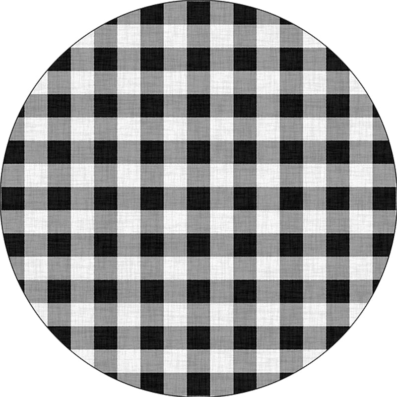 Modern Living Room Rug in Black and White Plaid Print Rug Polyester Washable Non-Slip Area Rug Clearhalo 'Area Rug' 'Modern' 'Rugs' Rug' 1583997