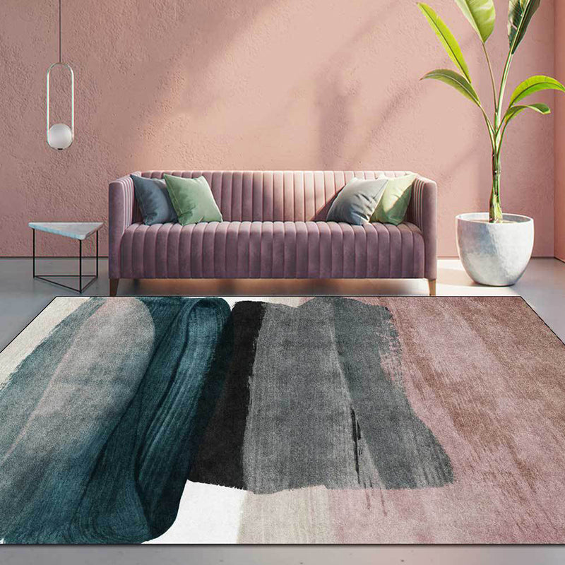 Casual Modern Rug Multicolor Abstract Painting Pattern Rug Polyester Washable Anti-Slip Carpet for Home Decoration Grey Clearhalo 'Area Rug' 'Modern' 'Rugs' Rug' 1584623
