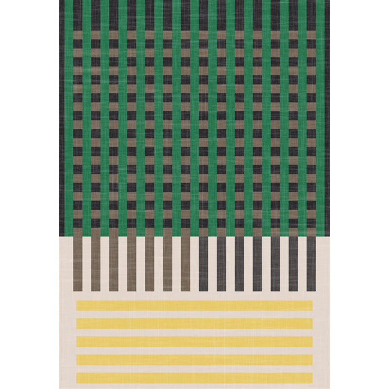 Casual Modern Rug Colorful Plaid Stripe Pattern Rug Polyester Machine Washable Carpet for Home Decoration Clearhalo 'Area Rug' 'Modern' 'Rugs' Rug' 1584670
