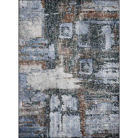 Whitewash Abstract Rug Grey Industrial Rug Polyester Washable Anti-Slip Backing Area Rug for Living Room Clearhalo 'Area Rug' 'Rug' 1584694