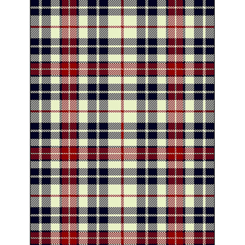 Minimalist Modern Rug in Yellow Tartan Stripe Pattern Rug Polyester Non-Slip Backing Carpet for Home Decoration Clearhalo 'Area Rug' 'Modern' 'Rugs' Rug' 1584754
