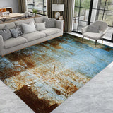 Simple Modern Rug in Blue Abstract Rust Pattern Rug Polyester Machine Washable Carpet for Home Decoration Clearhalo 'Area Rug' 'Modern' 'Rugs' Rug' 1584870