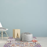 Ivory Bedroom Rug Moroccan Floral Geometry Pattern Area Rug Polyester Non-Slip Pet Friendly Carpet Purple Clearhalo 'Area Rug' 'Moroccan' 'Rugs' Rug' 1584951