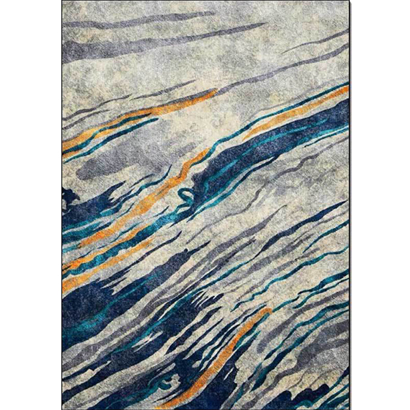 Casual Modern Rug in Grey Abstract Pattern Rug Polyester Machine Washable Non-Slip Backing Carpet for Home Decoration Clearhalo 'Area Rug' 'Modern' 'Rugs' Rug' 1585081