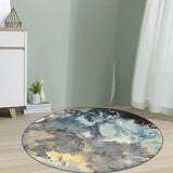 Nordic Modern Rug Colorful Abstract Ink Painting Pattern Rug Polyester Washable Non-Slip Carpet for Home Decoration Clearhalo 'Area Rug' 'Modern' 'Rugs' Rug' 1585095