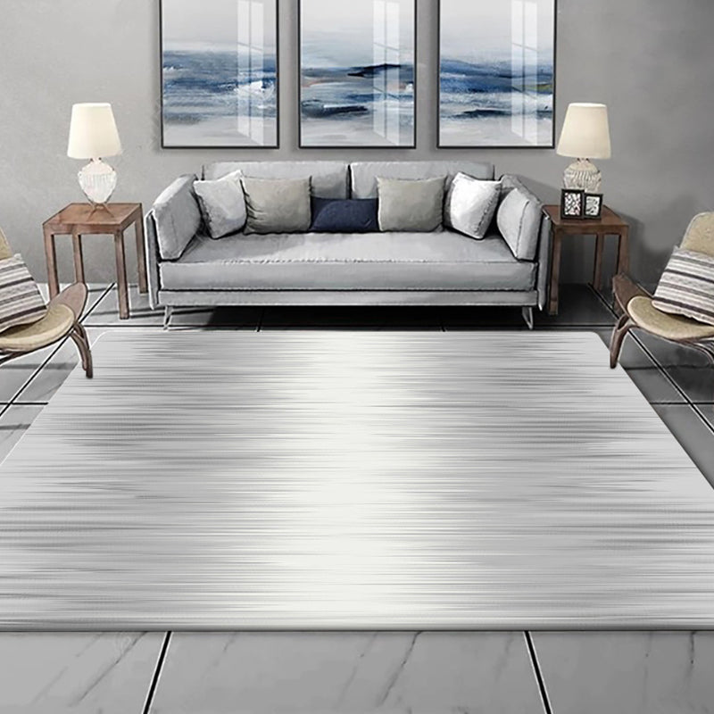 Nordic Modern Rug in Ivory Abstract Stripe Pattern Rug Polyester Machine Washable Carpet for Home Decoration Grey Clearhalo 'Area Rug' 'Modern' 'Rugs' Rug' 1585229