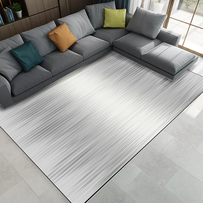 Nordic Modern Rug in Ivory Abstract Stripe Pattern Rug Polyester Machine Washable Carpet for Home Decoration Clearhalo 'Area Rug' 'Modern' 'Rugs' Rug' 1585230