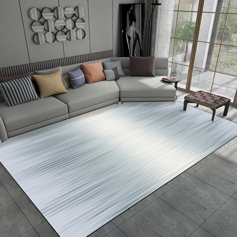 Nordic Modern Rug in Ivory Abstract Stripe Pattern Rug Polyester Machine Washable Carpet for Home Decoration Clearhalo 'Area Rug' 'Modern' 'Rugs' Rug' 1585237