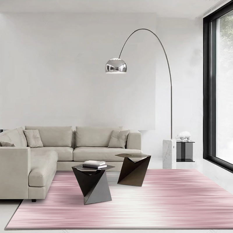 Nordic Modern Rug in Ivory Abstract Stripe Pattern Rug Polyester Machine Washable Carpet for Home Decoration Pink Clearhalo 'Area Rug' 'Modern' 'Rugs' Rug' 1585243