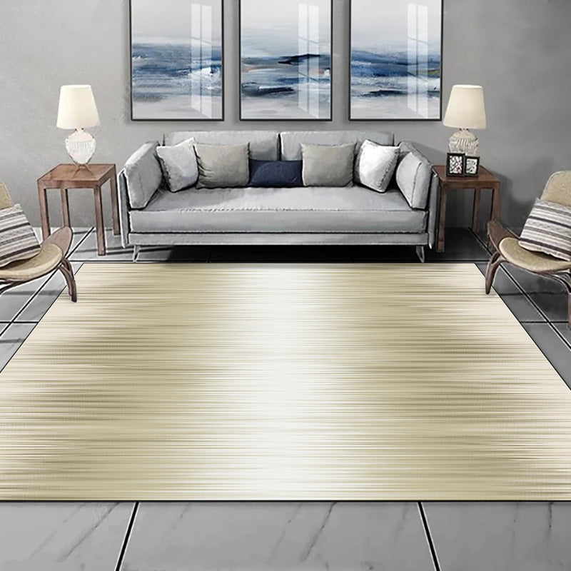 Nordic Modern Rug in Ivory Abstract Stripe Pattern Rug Polyester Machine Washable Carpet for Home Decoration Yellow Clearhalo 'Area Rug' 'Modern' 'Rugs' Rug' 1585250