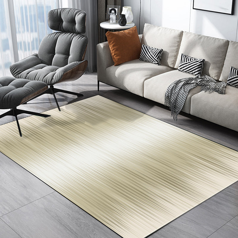Nordic Modern Rug in Ivory Abstract Stripe Pattern Rug Polyester Machine Washable Carpet for Home Decoration Clearhalo 'Area Rug' 'Modern' 'Rugs' Rug' 1585251