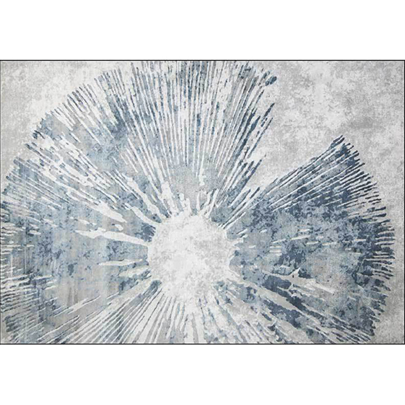 Scandinavian Modern Rug in Grey and Blue Abstract Lines Pattern Rug Polyester Washable Carpet for Home Decoration Clearhalo 'Area Rug' 'Modern' 'Rugs' Rug' 1585322