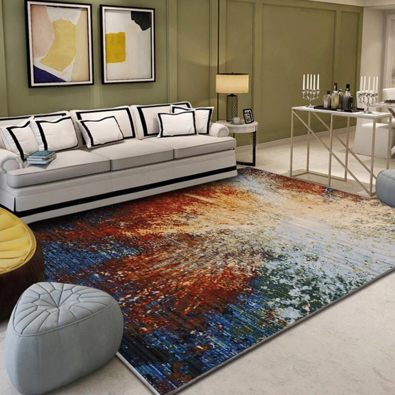 Contemporary Modern Rug Colorful Abstract Splash Ink Pattern Rug Polyester Washable Non-Slip Carpet for Home Decoration Clearhalo 'Area Rug' 'Modern' 'Rugs' Rug' 1585350