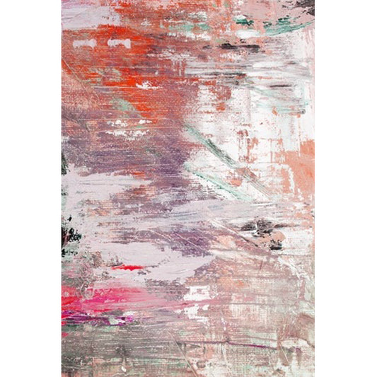 Pink Bedroom Rug Modern Abstract Oil Painting Pattern Area Rug Polyester Anti-Slip Backing Machine Washable Carpet Clearhalo 'Area Rug' 'Modern' 'Rugs' Rug' 1585372