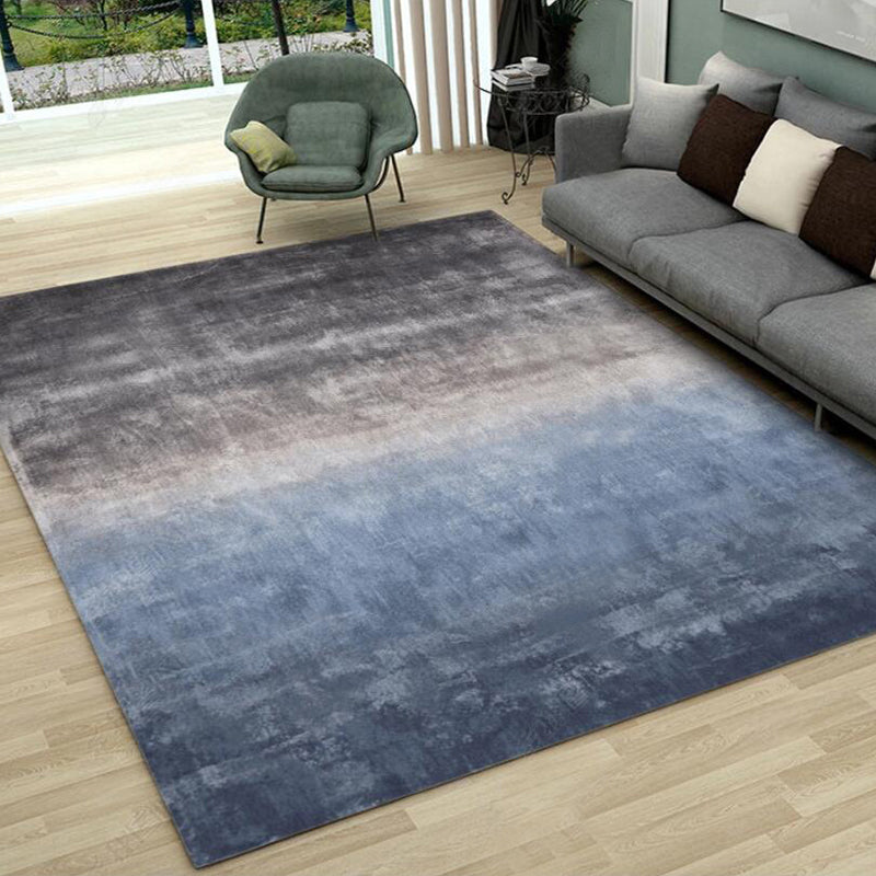 Novelty Modern Rug in Grey and Blue Abstract Aquarelle Pattern Rug Polyester Washable Carpet for Home Decoration Blue Clearhalo 'Area Rug' 'Modern' 'Rugs' Rug' 1585384