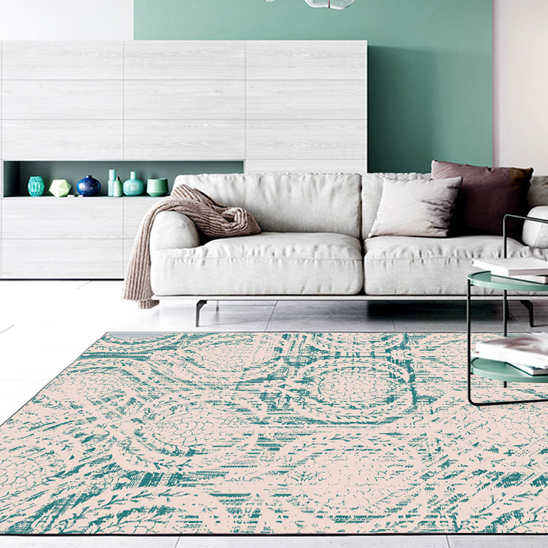 Modern Living Room Rug in Green Abstract Lantern Print Rug Polyester Washable Non-Slip Area Rug Green Clearhalo 'Area Rug' 'Modern' 'Rugs' Rug' 1585405