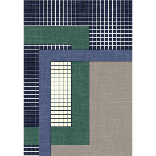 Modern Living Room Rug Colorful Colorblock Check Print Rug Polyester Anti-Slip Backing Area Rug Clearhalo 'Area Rug' 'Modern' 'Rugs' Rug' 1585539