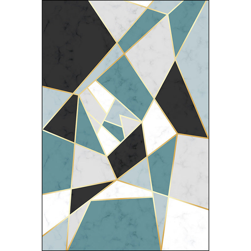 Stylish Colorblock Rug Black and Green Simple Rug Polyester Washable Non-Slip Backing Area Rug for Living Room Clearhalo 'Area Rug' 'Modern' 'Rugs' Rug' 1585686