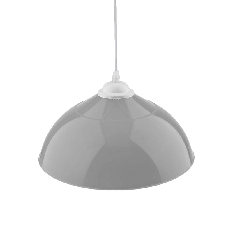 Metallic Bowl Pendant Lighting Modernism 1 Light Dining Room Hanging Ceiling Light in Polished Black/Grey Clearhalo 'Ceiling Lights' 'Modern Pendants' 'Modern' 'Pendant Lights' 'Pendants' Lighting' 159044