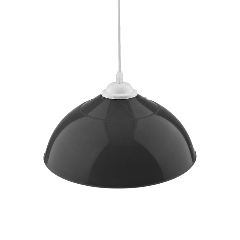 Metallic Bowl Pendant Lighting Modernism 1 Light Dining Room Hanging Ceiling Light in Polished Black/Grey Clearhalo 'Ceiling Lights' 'Modern Pendants' 'Modern' 'Pendant Lights' 'Pendants' Lighting' 159050