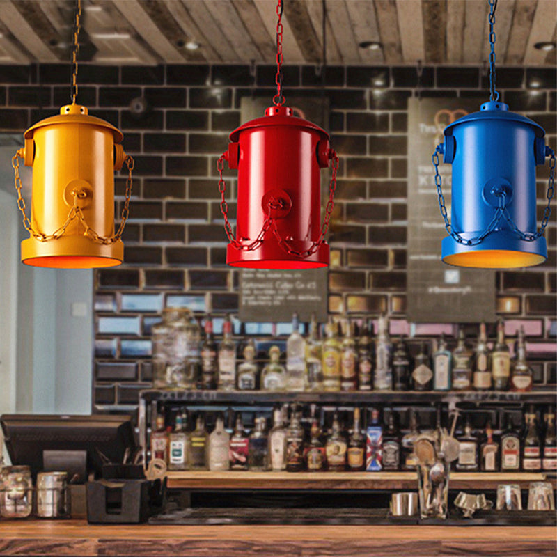 Creative Fire Hydrant Hanging Light Metallic 1 Light Suspension Light for Restaurant Bar Clearhalo 'Ceiling Lights' 'Pendant Lights' 'Pendants' Lighting' 159189