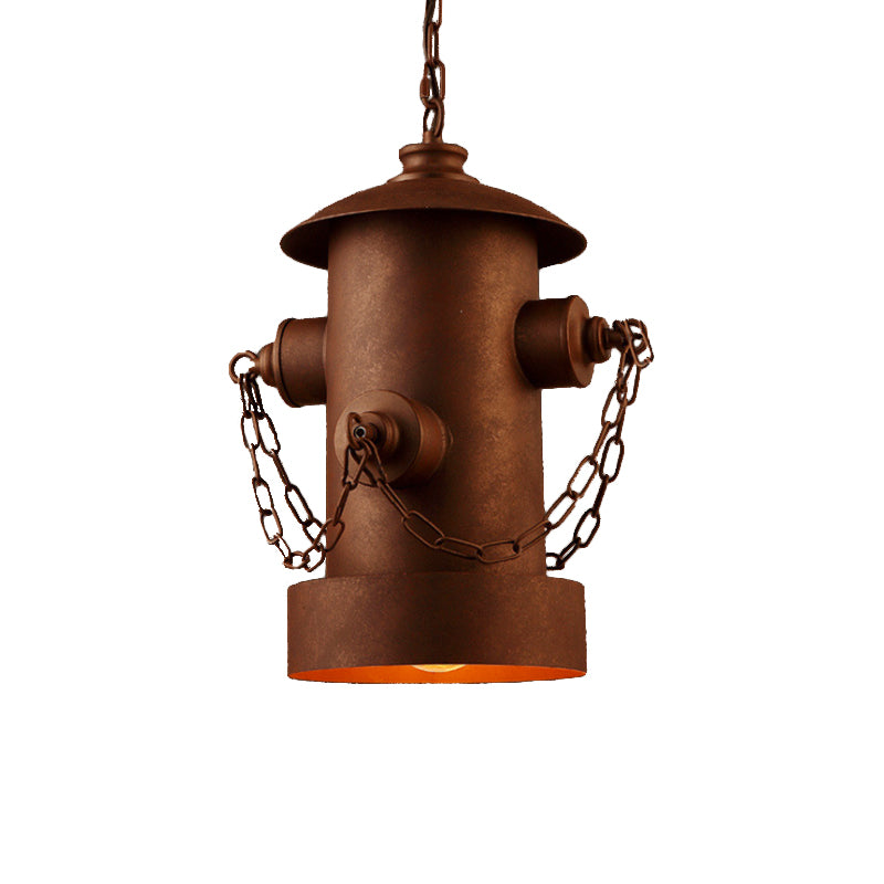 Creative Fire Hydrant Hanging Light Metallic 1 Light Suspension Light for Restaurant Bar Clearhalo 'Ceiling Lights' 'Pendant Lights' 'Pendants' Lighting' 159204