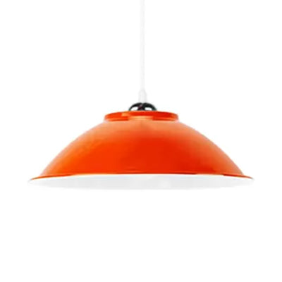 Bowl Aluminum Hanging Light Industrial 10.5"/14" W 1 Head Restaurant Hanging Lamp with Adjustable Cord in Red/Yellow Orange Clearhalo 'Art Deco Pendants' 'Cast Iron' 'Ceiling Lights' 'Ceramic' 'Crystal' 'Industrial Pendants' 'Industrial' 'Metal' 'Middle Century Pendants' 'Pendant Lights' 'Pendants' 'Tiffany' Lighting' 15927