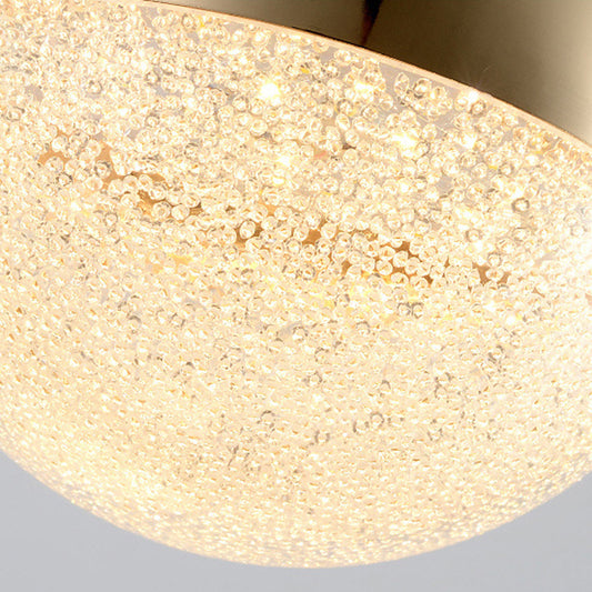 Contemporary 1-Bulb Ceiling Pendant Light with Bubble Crystal Shade White Teardrop Cluster Pendant in Warm/White/Natural Light Clearhalo 'Ceiling Lights' 'Glass shade' 'Glass' 'Modern Pendants' 'Modern' 'Pendant Lights' 'Pendants' Lighting' 159535