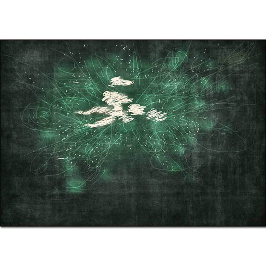 Nordic Abstract Rug Green Polyester Rug Machine Washable Non-Slip Area Rug for Bedroom Clearhalo 'Area Rug' 'Modern' 'Rugs' Rug' 1596676