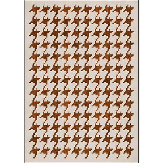 Nordic Modern Rug in Ivory Plaid Houndstooth Pattern Rug Polyester Non-Slip Pet Friendly Carpet for Home Decoration Clearhalo 'Area Rug' 'Modern' 'Rugs' Rug' 1596692