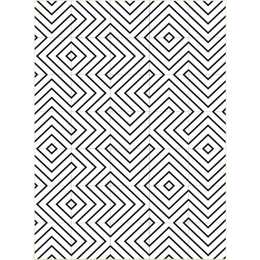 Modern Living Room Rug in White Geometric Lines Print Rug Polyester Stain-Resistant Washable Area Rug Clearhalo 'Area Rug' 'Modern' 'Rugs' Rug' 1596740