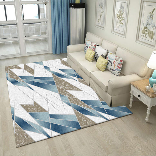Colorful Bedroom Rug Modern Colorblock Irregular Shape Line Pattern Area Rug Polyester Stain-Resistant Carpet Clearhalo 'Area Rug' 'Modern' 'Rugs' Rug' 1597061