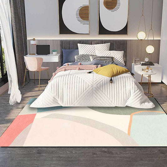 Colorful Bedroom Rug Novelty Color Block Pattern Area Rug Polyester Washable Anti-Slip Carpet Clearhalo 'Area Rug' 'Rug' 1597157