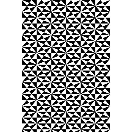 Black and White Bedroom Rug Modern Geometric Triangle Pattern Area Rug Polyester Non-Slip Backing Washable Carpet Clearhalo 'Area Rug' 'Modern' 'Rugs' Rug' 1597336