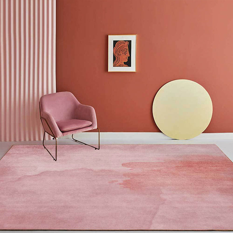 Unique Abstract Rug Pink Simple Rug Polyester Washable Anti-Slip Backing Area Rug for Living Room Pink Clearhalo 'Area Rug' 'Modern' 'Rugs' Rug' 1597446