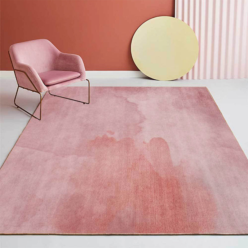 Unique Abstract Rug Pink Simple Rug Polyester Washable Anti-Slip Backing Area Rug for Living Room Clearhalo 'Area Rug' 'Modern' 'Rugs' Rug' 1597447