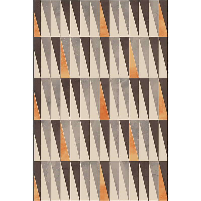 Ivory Bedroom Rug Modern Geometric Triangle Pattern Area Rug Polyester Stain-Resistant Washable Carpet Clearhalo 'Area Rug' 'Modern' 'Rugs' Rug' 1597488