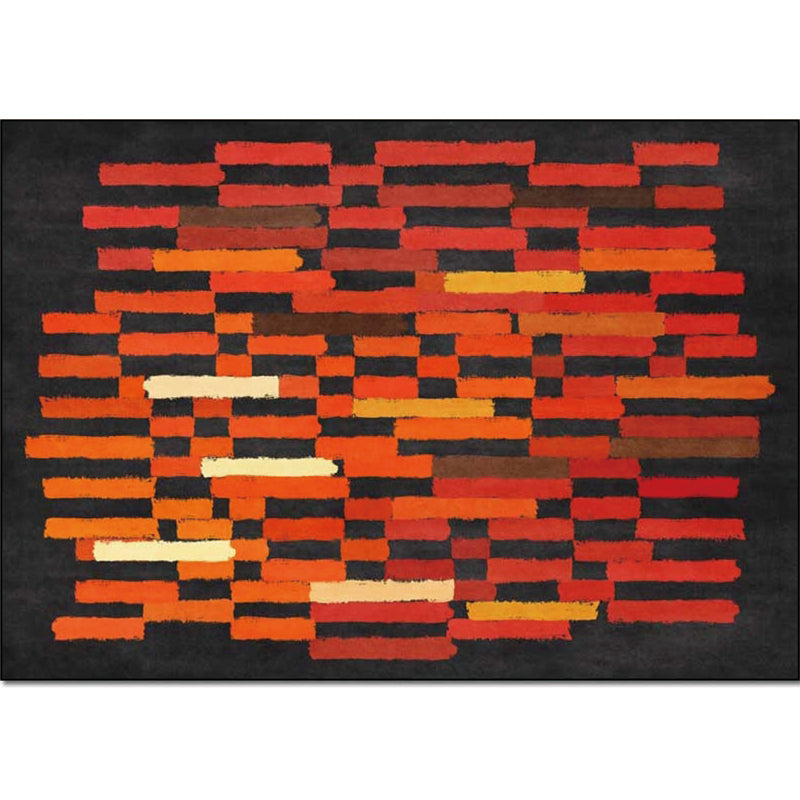 Black and Red Modern Rug Polyester Brushstroke Pattern Rug Washable Non-Slip Backing Carpet for Living Room Clearhalo 'Area Rug' 'Modern' 'Rugs' Rug' 1597667