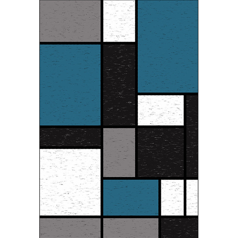 Modern Living Room Rug Multicolor Color Block Rectangle Print Rug Polyester Stain-Resistant Area Rug Clearhalo 'Area Rug' 'Modern' 'Rugs' Rug' 1597771