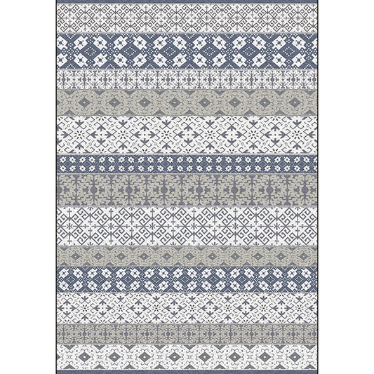Unique Tribal Pattern Rug Grey Vintage Rug Polyester Washable Anti-Slip Backing Area Rug for Bedroom Clearhalo 'Area Rug' 'Bohemian' 'Rugs' Rug' 1598275
