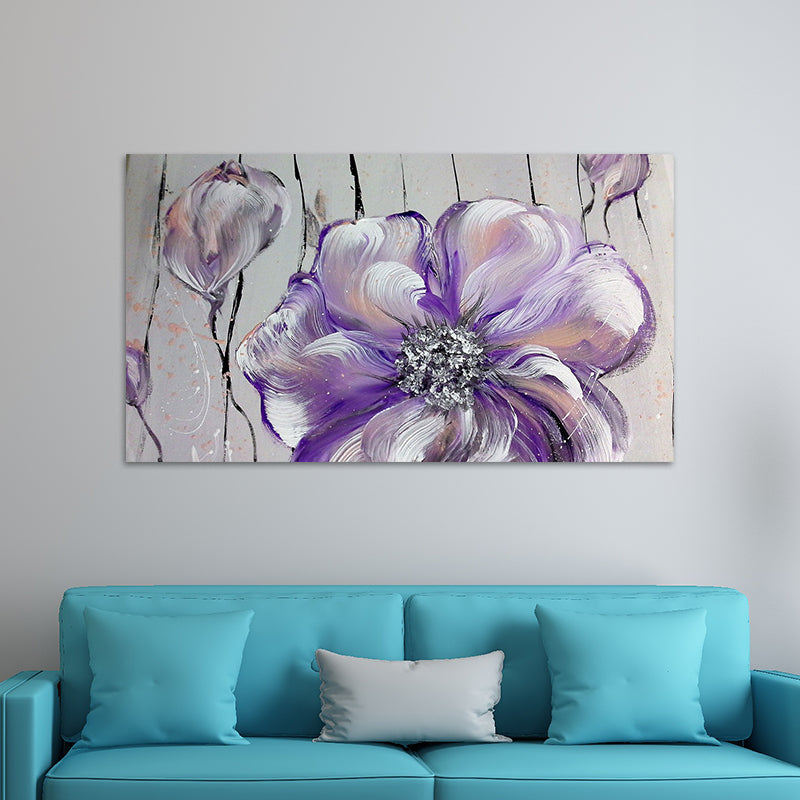 Fluid original painting Contemporary art Wall painting violet Modern painting outlets purple and blue Art from livingroom horizontal Original gift