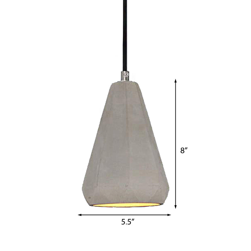 Gray Conical Pendant Light Industrial Stylish Cement 1 Light Kitchen Hanging Light Clearhalo 'Ceiling Lights' 'Modern Pendants' 'Modern' 'Pendant Lights' 'Pendants' Lighting' 160113