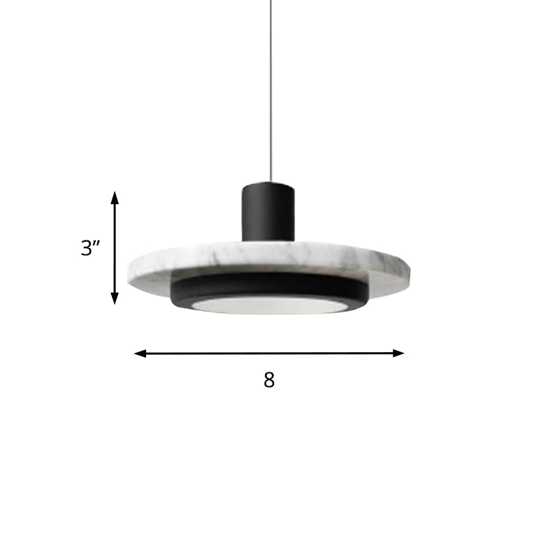 Disk Shape Metal Ceiling Pendant Fixture Modern LED Gold/Black Hanging Lighting Kit for Bedroom Clearhalo 'Ceiling Lights' 'Modern Pendants' 'Modern' 'Pendant Lights' 'Pendants' Lighting' 160226